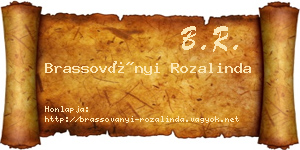 Brassoványi Rozalinda névjegykártya